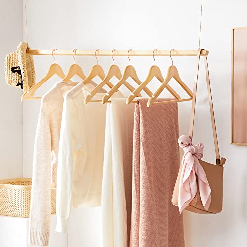 Set od 20 komada drvenih, protukliznih vješalica za odjeću, boje drveta | SONGMICS-vitahome.hr
