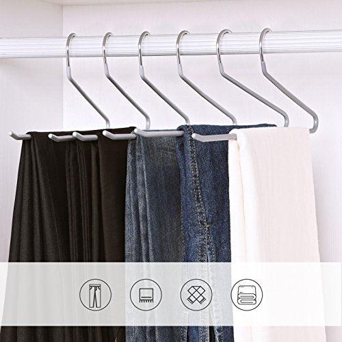 Set od 20 metalnih vješalica s otvorenim krajem i protukliznim premazom, sive | SONGMICS-vitahome.hr