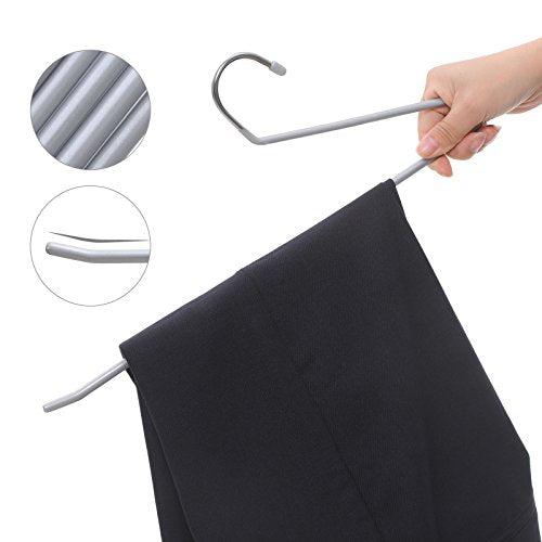Set od 20 metalnih vješalica s otvorenim krajem i protukliznim premazom, sive | SONGMICS-vitahome.hr