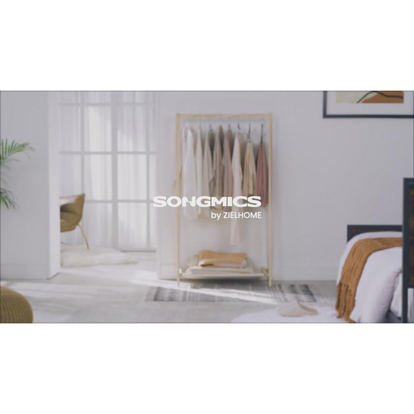 Set od 20 protukliznih baršunastih vješalica s držačem za kravate, sive | SONGMICS-vitahome.hr