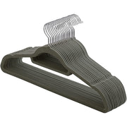 Set od 20 protukliznih baršunastih vješalica s držačem za kravate, sive | SONGMICS-vitahome.hr