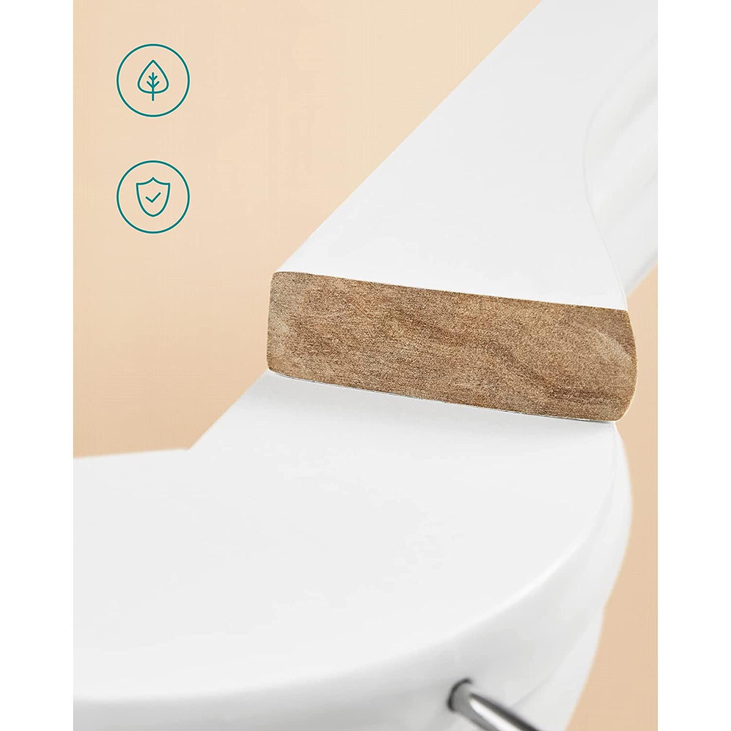 Set od 20 vješalica od javorovog drveta s urezima na ramenima, bijele | SONGMICS-vitahome.hr