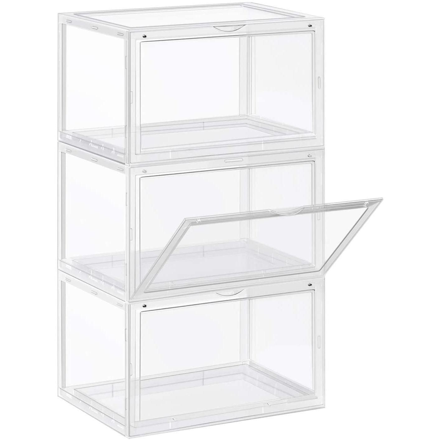 Set od 3 kutije za cipele, kutije za pohranu, prozirne | SONGMICS-vitahome.hr