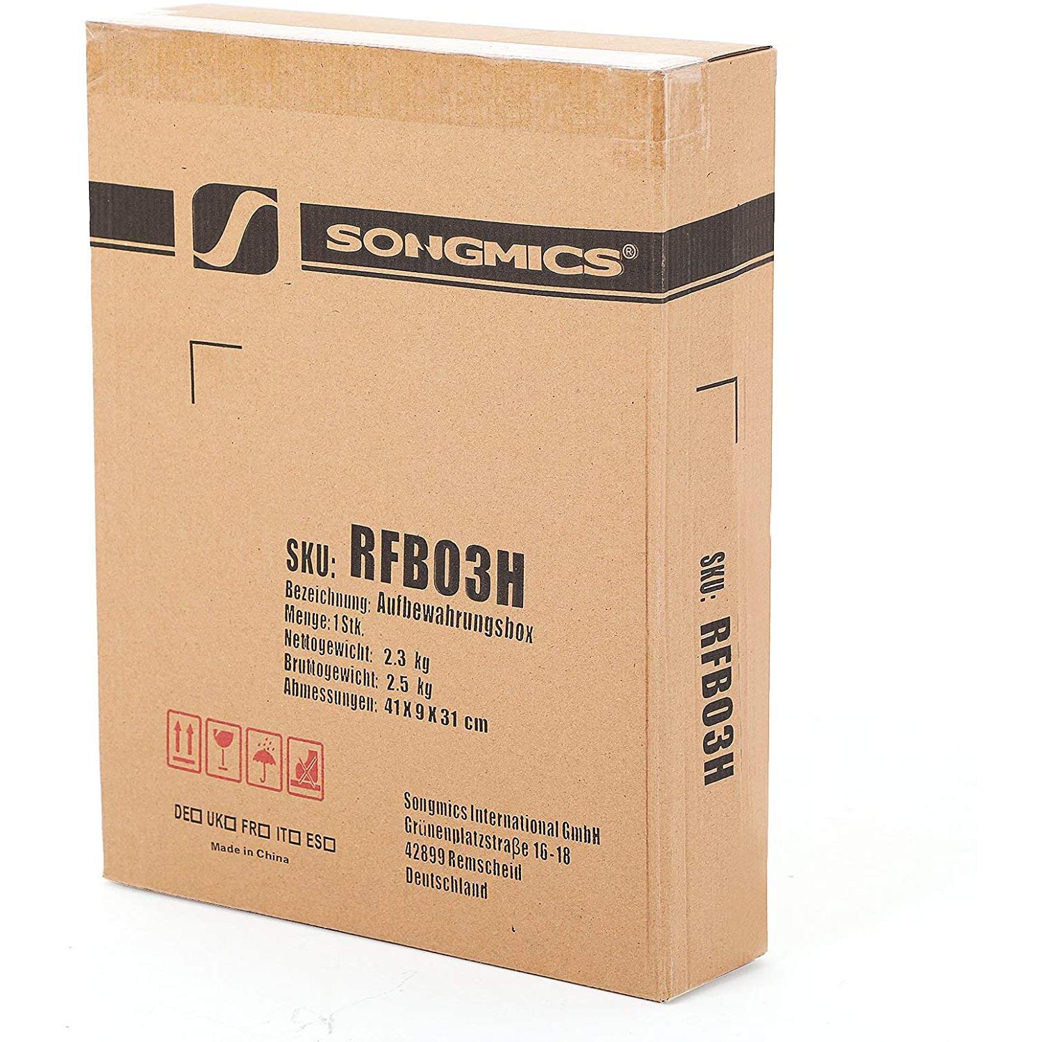 Set od 3 sklopive kutije za odlaganje 40 x 30 x 25 cm, crne | SONGMICS-vitahome.hr