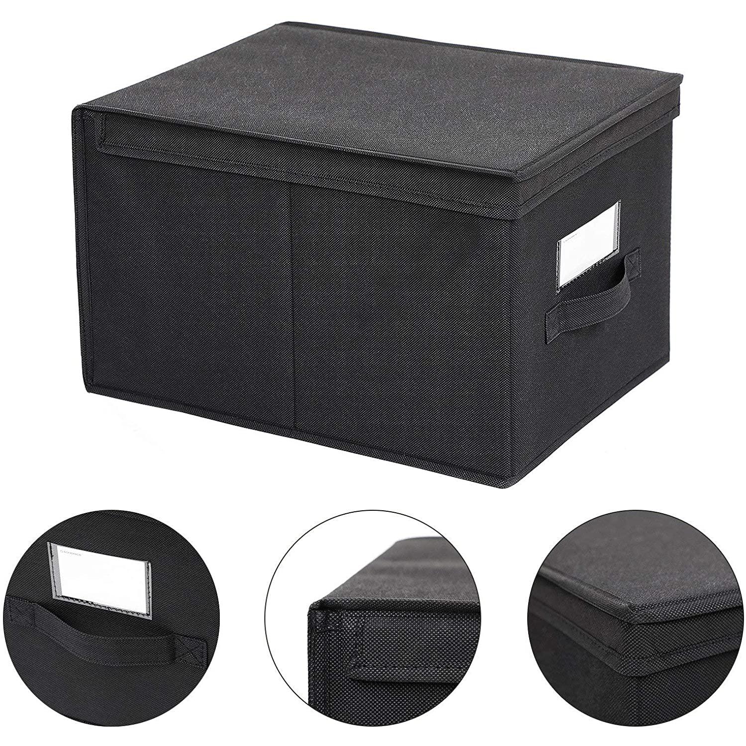 Set od 3 sklopive kutije za odlaganje 40 x 30 x 25 cm, crne | SONGMICS-vitahome.hr