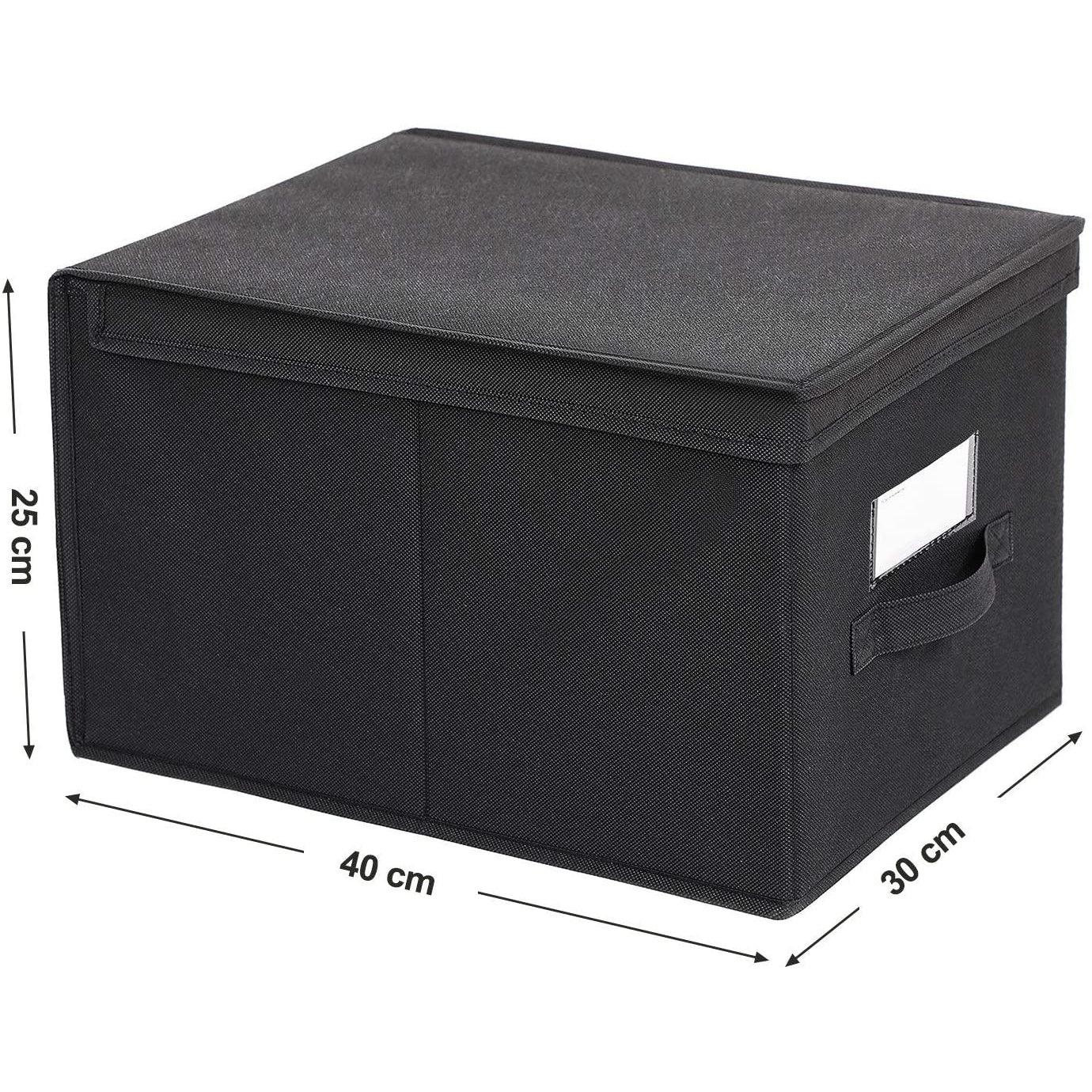 Set od 3 sklopive kutije za odlaganje 40 x 30 x 25 cm, crne | SONGMICS-vitahome.hr