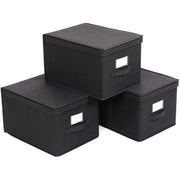 Set od 3 sklopive kutije za odlaganje 40 x 30 x 25 cm, crne | SONGMICS-vitahome.hr