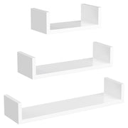 Set od 3 zidne police, plutajuće police, 30/ 45/ 60 cm, bijele | SONGMICS-vitahome.hr