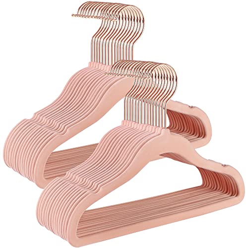 Set od 30 protukliznih vješalica za dječju odjeću, svijetlo ružičaste | SONGMICS-vitahome.hr