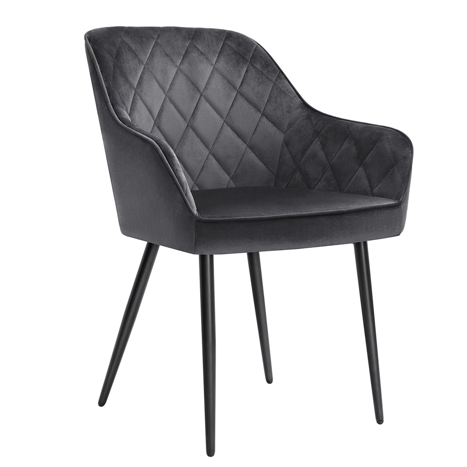 Set od 6 blagovaonskih stolica nosivosti 110 kg, 62,5 x 60 x 85 cm, sive-SONGMICS-Vita Home