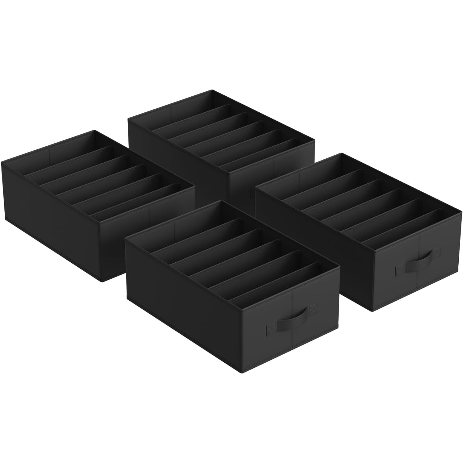 Set od 4 kutije za pohranu, organitatori ladica, 42 x 30 x 17 cm, crni | SONGMICS-vitahome.hr