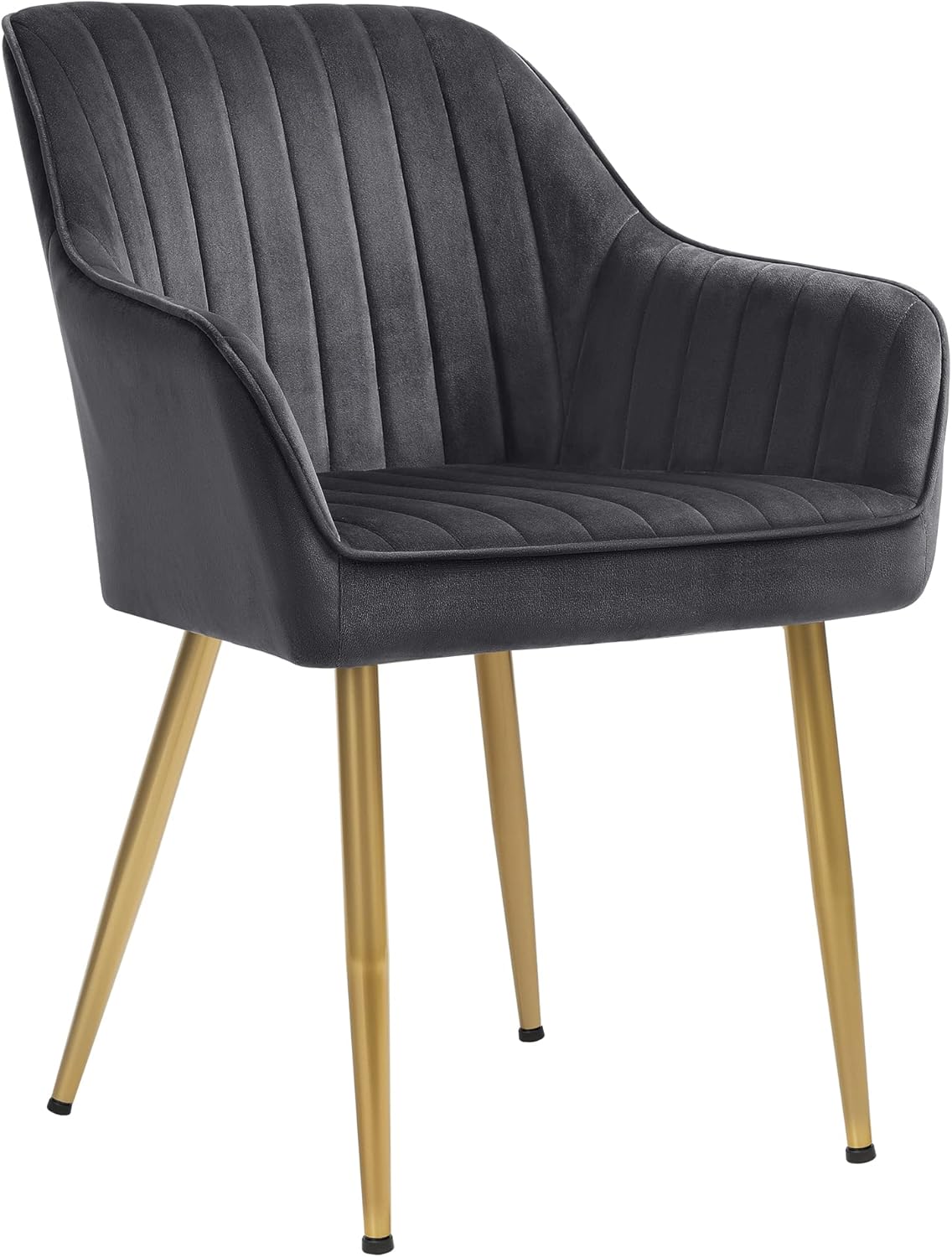 Set od 4 tapecirane blagovaonske stolice, 62,5 x 85 x 60 cm, sivo-zlatna-SONGMICS-Vita Home