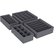 Set od 4 tekstilna, sklopiva organizatora za ladice, kutije za pohranu, sive | SONGMICS-vitahome.hr