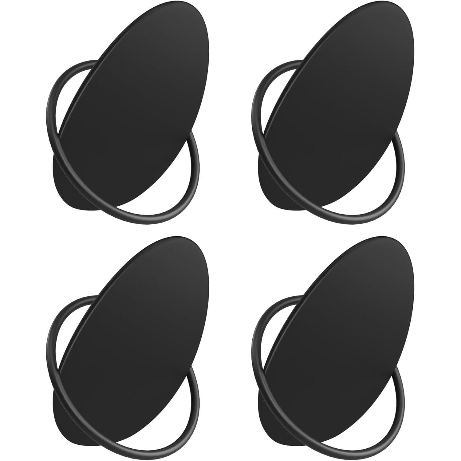 Set od 4 zidne kuke, vješalice, dimenzije 5.5 x 7.3 x 8.5 cm po proizvodu, crne | SONGMICS-vitahome.hr