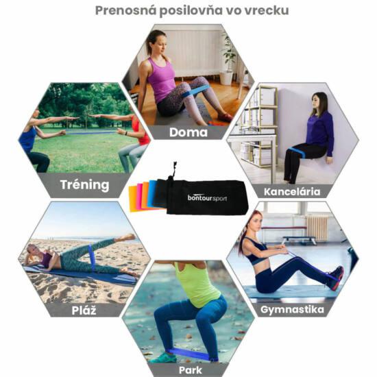 Set od 5 narukvica od lateksa, gumena narukvica za jačanje tjela, set za fitnes | BONTOUR-vitahome.hr