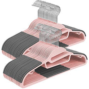 Set od 50 plastičnih vješalica za odjeću, 41.5 x 0.5 x 22.5 cm, ružičasto sive | SONGMICS-vitahome.hr