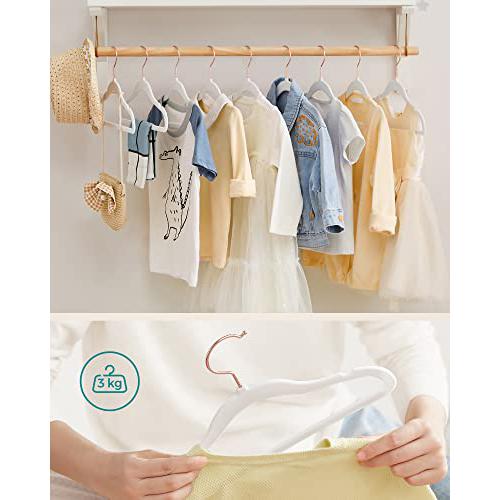 Set od 50 protukliznih vješalica za dječju odjeću, bijele boje | SONGMICS-vitahome.hr