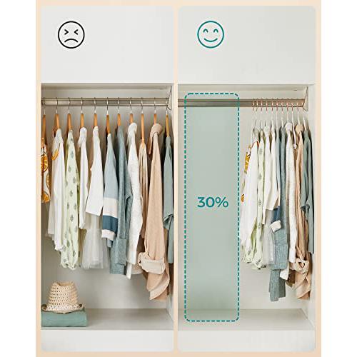 Set od 50 protukliznih vješalica za dječju odjeću, bijele boje | SONGMICS-vitahome.hr