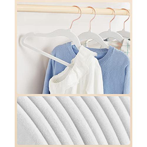Set od 50 protukliznih vješalica za dječju odjeću, bijele boje | SONGMICS-vitahome.hr