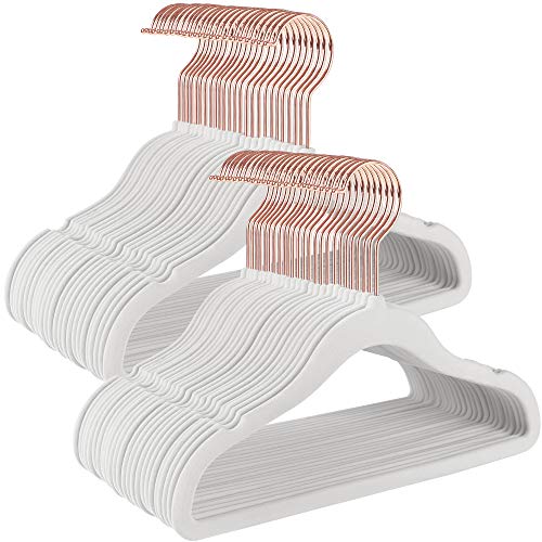 Set od 50 protukliznih vješalica za dječju odjeću, bijele boje | SONGMICS-vitahome.hr