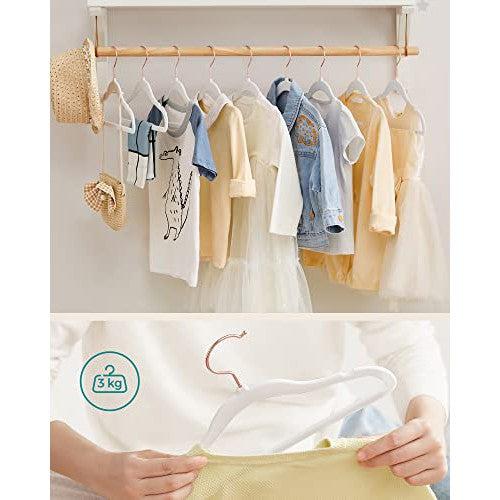 Set od 50 protukliznih vješalica za dječju odjeću, bijele boje | SONGMICS-vitahome.hr