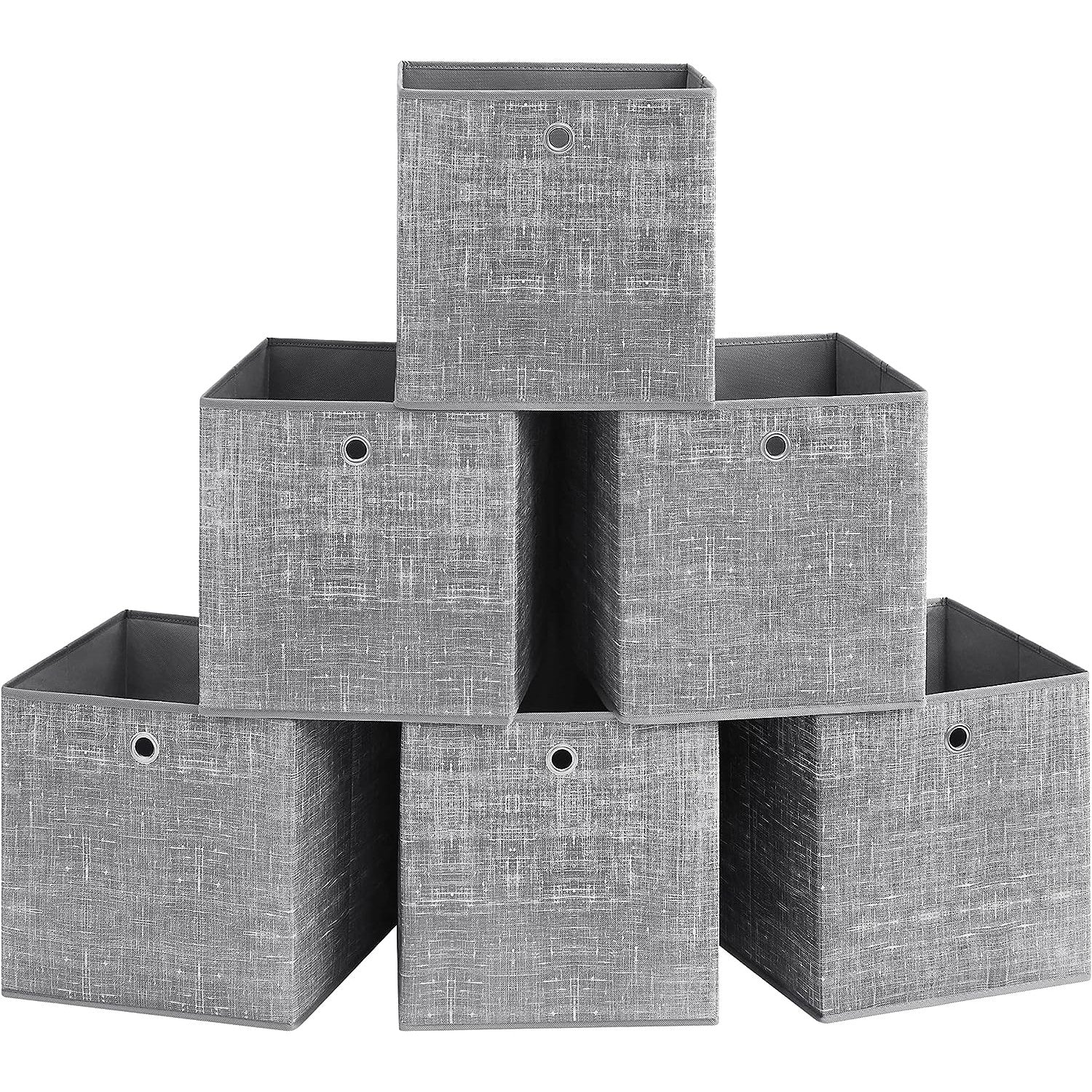 Set od 6 kutija za pohranu, 33x33x33 cm, sive boje | SONGMICS-vitahome.hr