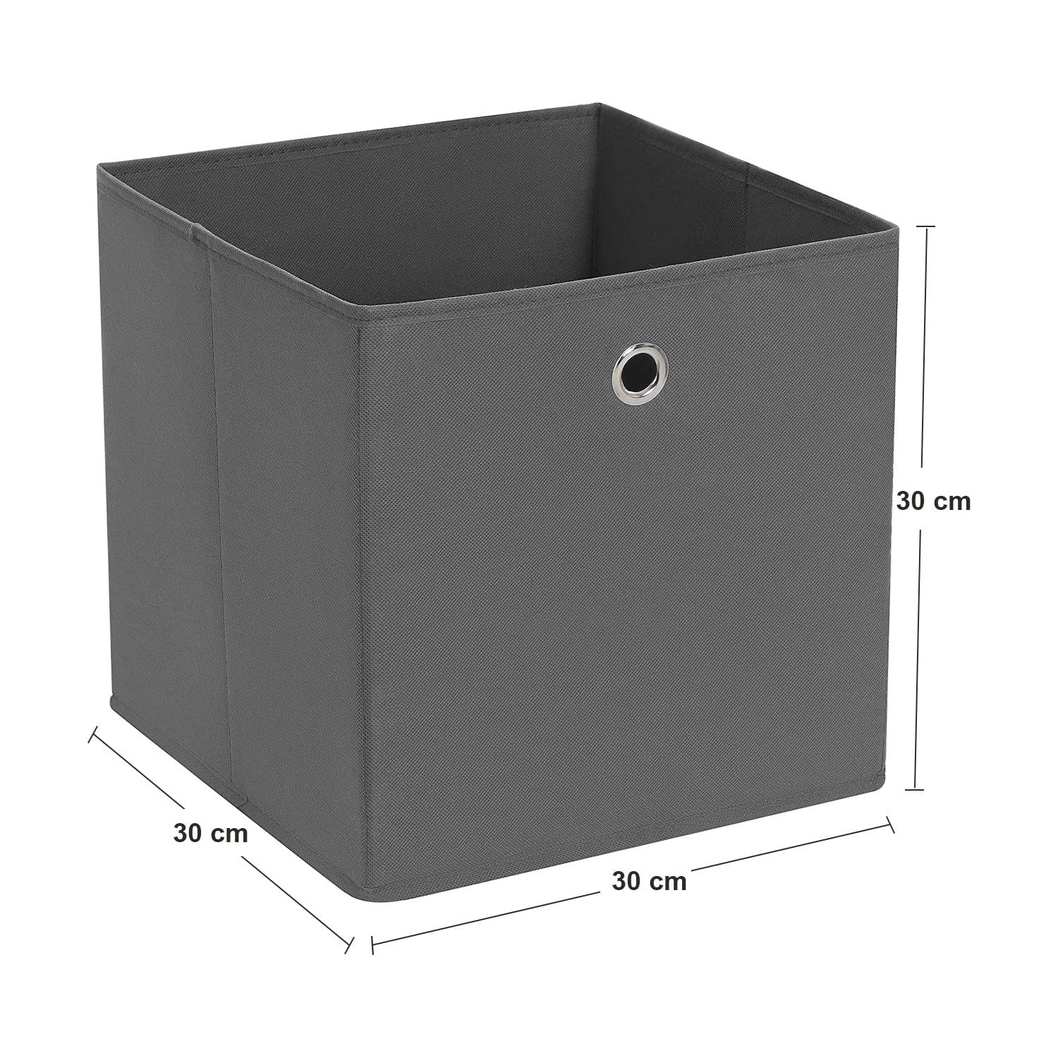 Set od 6 sklopivih kutija za odlaganje, 30 x 30 x 30 cm, sive | SONGMICS-vitahome.hr