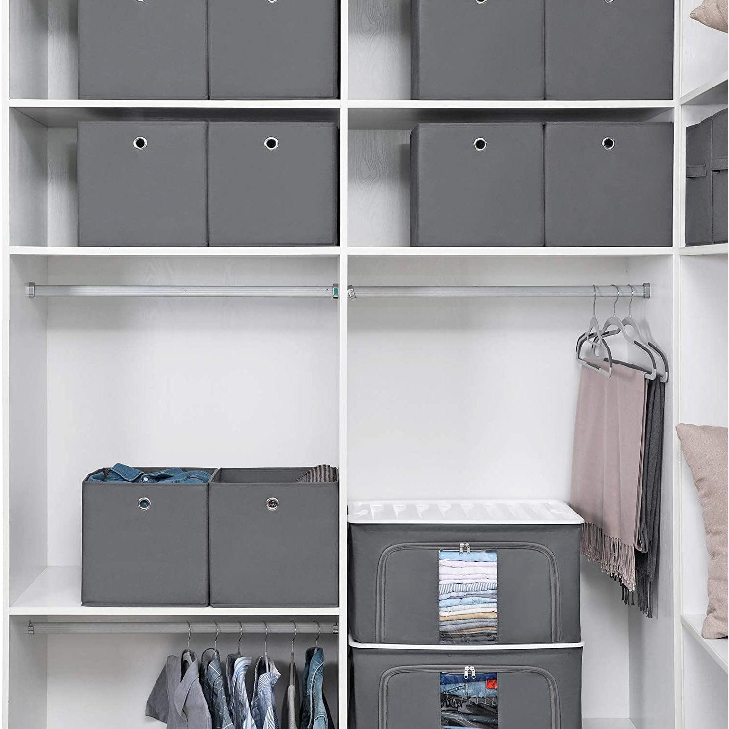 Set od 6 sklopivih kutija za odlaganje, 30 x 30 x 30 cm, sive | SONGMICS-vitahome.hr