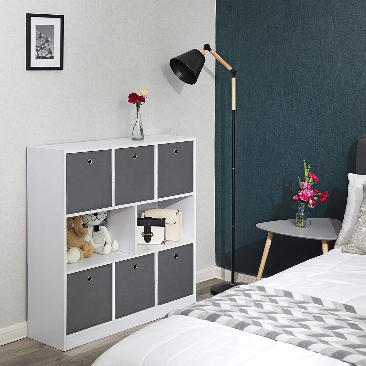 Set od 6 sklopivih kutija za odlaganje, 30 x 30 x 30 cm, sive | SONGMICS-vitahome.hr