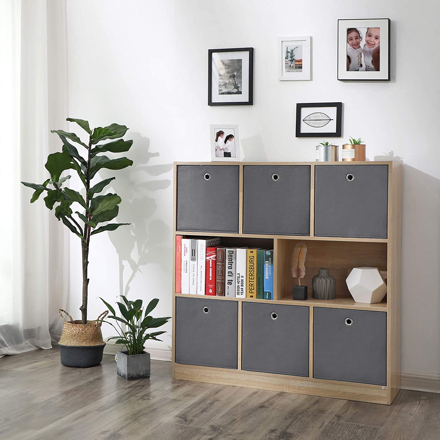 Set od 6 sklopivih kutija za odlaganje, 30 x 30 x 30 cm, sive | SONGMICS-vitahome.hr