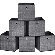 Set od 6 sklopivih kutija za odlaganje 30 x 30 x 30 cm, sivo - crne | SONGMICS-vitahome.hr
