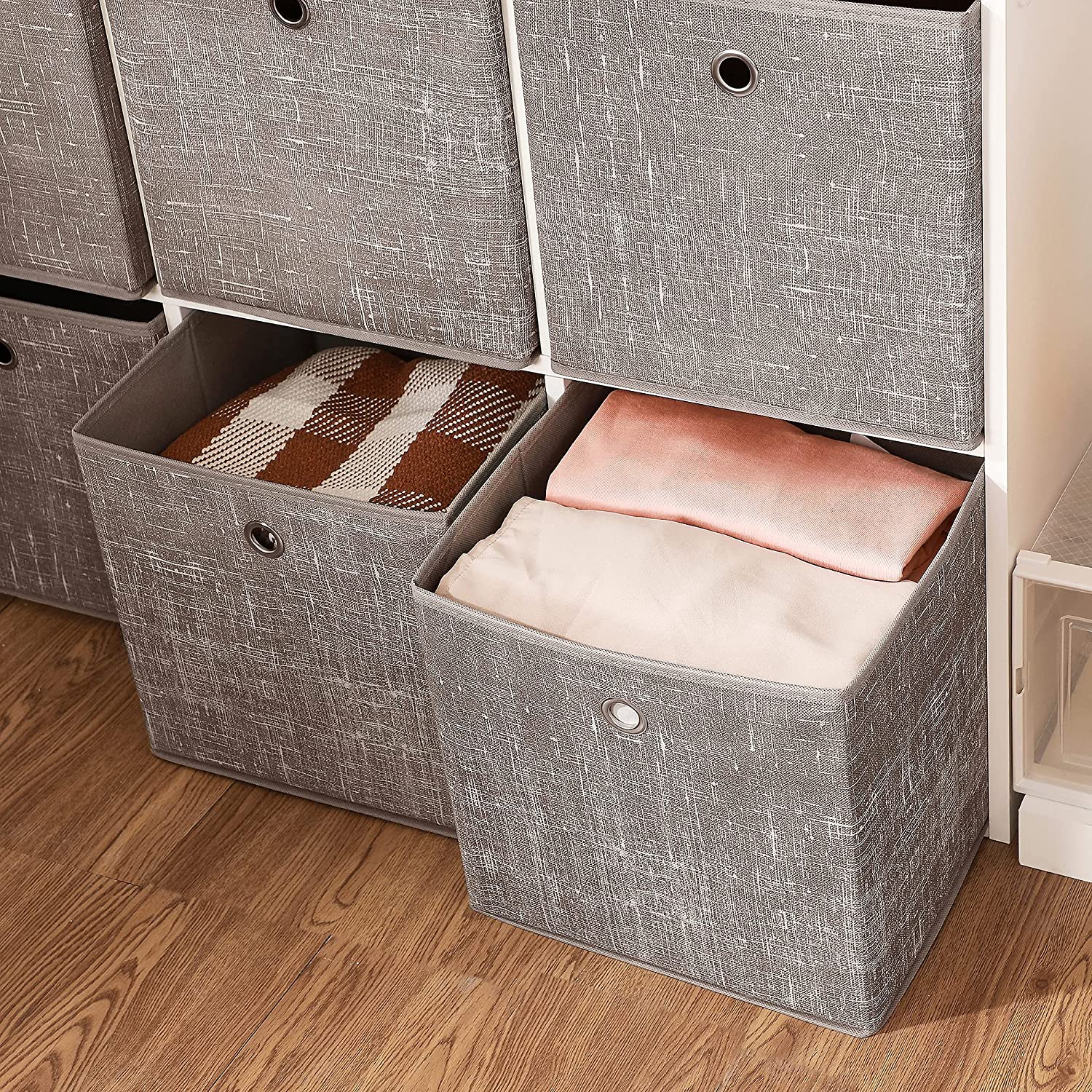 Set od 6 sklopivih kutija za odlaganje 30 x 30 x 30 cm, taupe | SONGMICS-vitahome.hr
