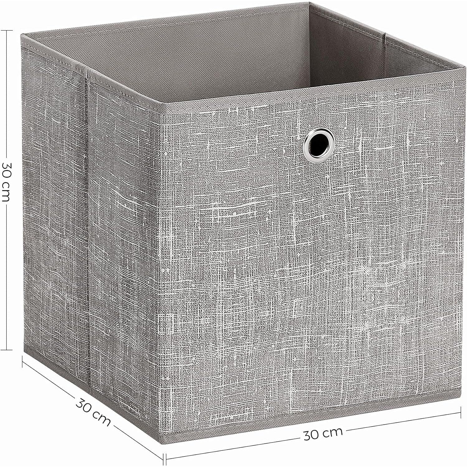 Set od 6 sklopivih kutija za odlaganje 30 x 30 x 30 cm, taupe | SONGMICS-vitahome.hr