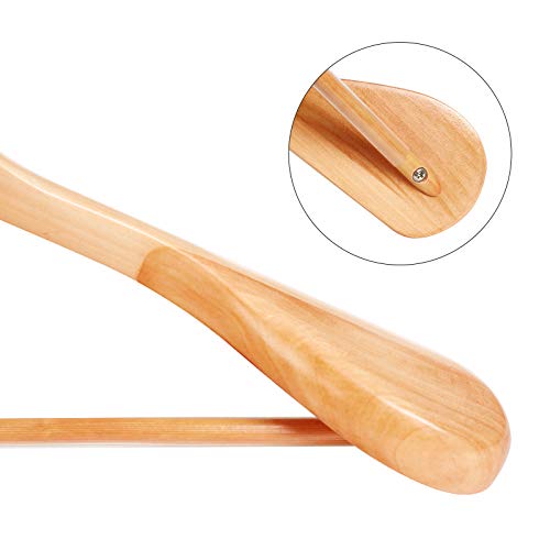 Set od 6 vješalica za odijela s extra širokim djelom za ramena, boje drveta | SONGMICS-vitahome.hr