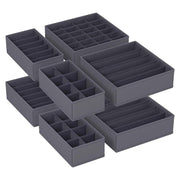 Set od 8 organizatora ladica, sklopive kutije od tkanine različitih dimenzija, sive | SONGMICS-vitahome.hr