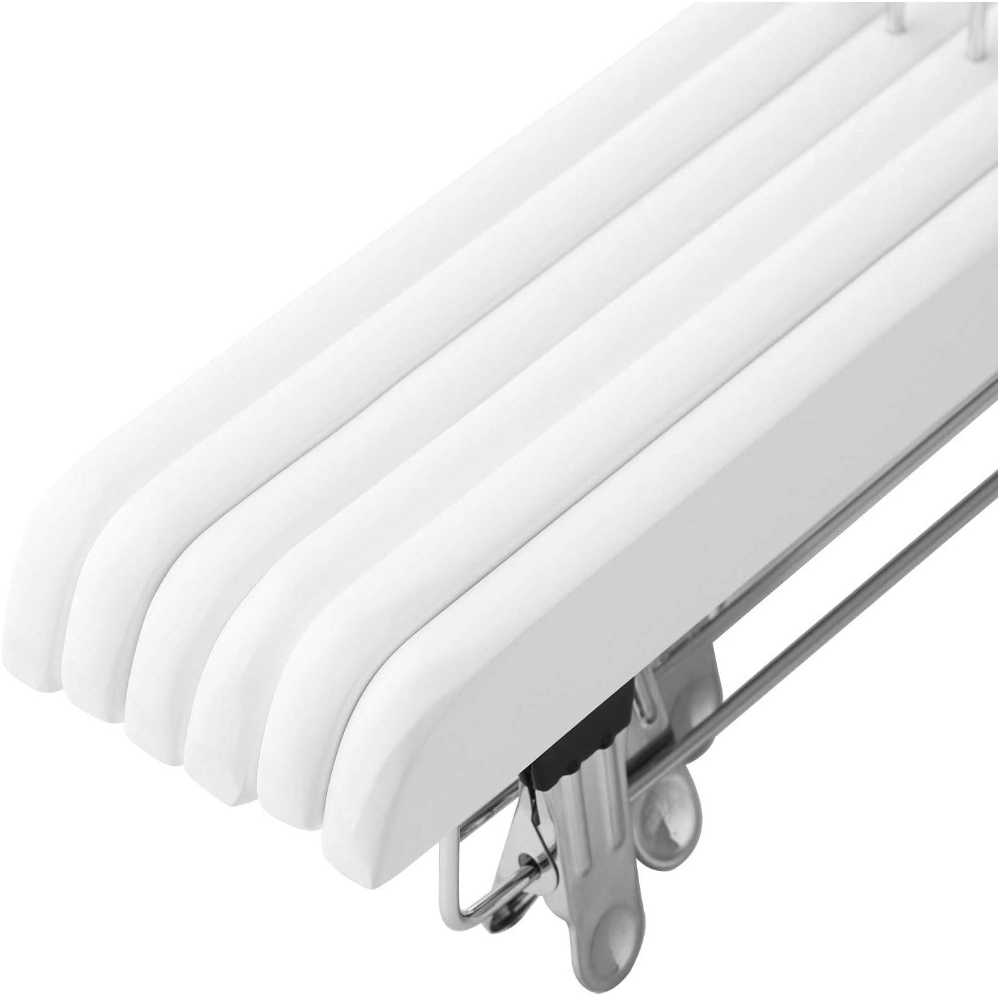 Set od 8 vješalica za suknje i hlače, bijela | SONGMICS-vitahome.hr