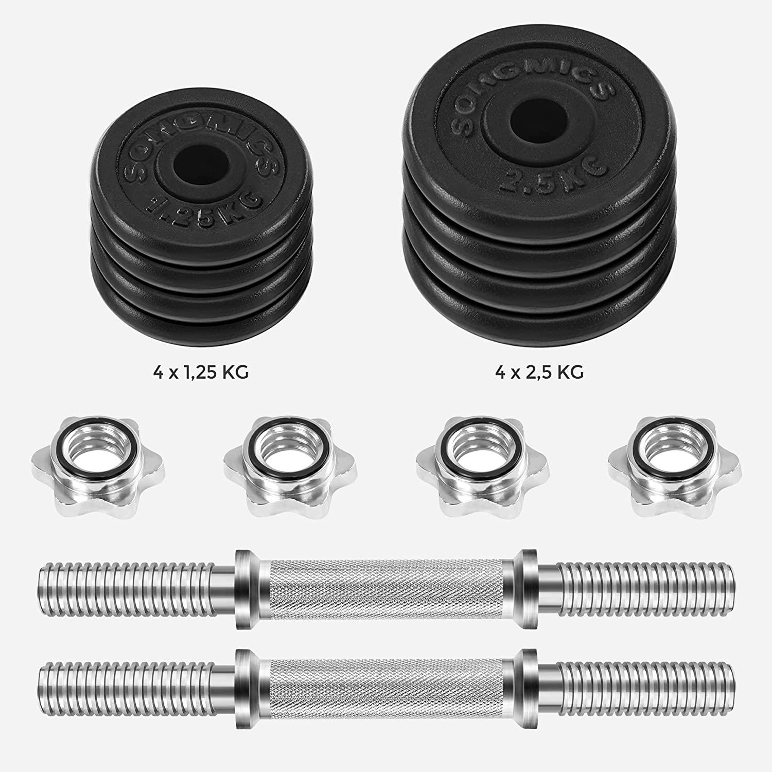 set podesivih bučica od lijevanog željeza 20 kg | SONGMICS-vitahome.hr