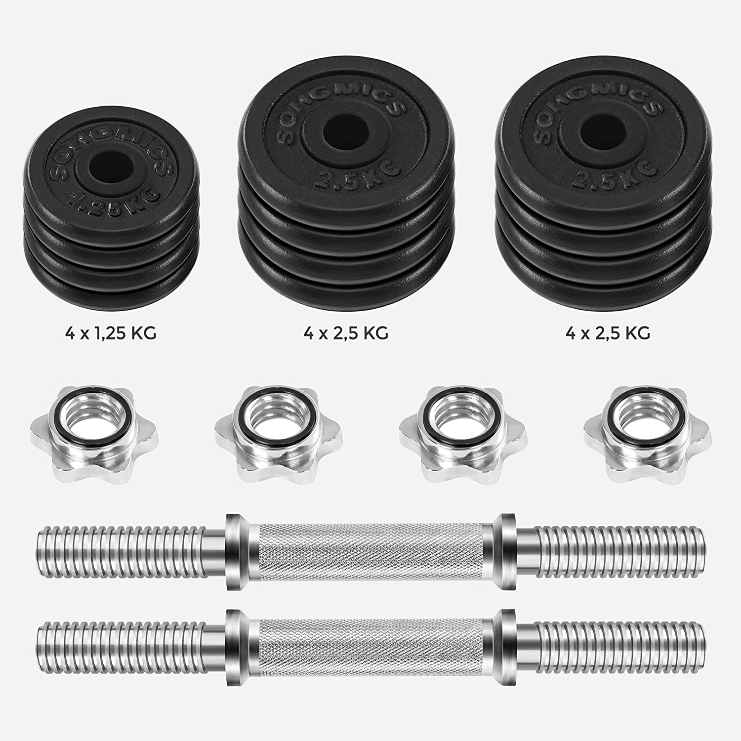 Set težine podesivi od lijevanog željeza 30 kg | SONGMICS-vitahome.hr