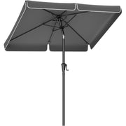 Sivi balkon suncobran 200 × 150 cm, pravokutni, s UPF 50+ zaštitom od sunca, bez baze