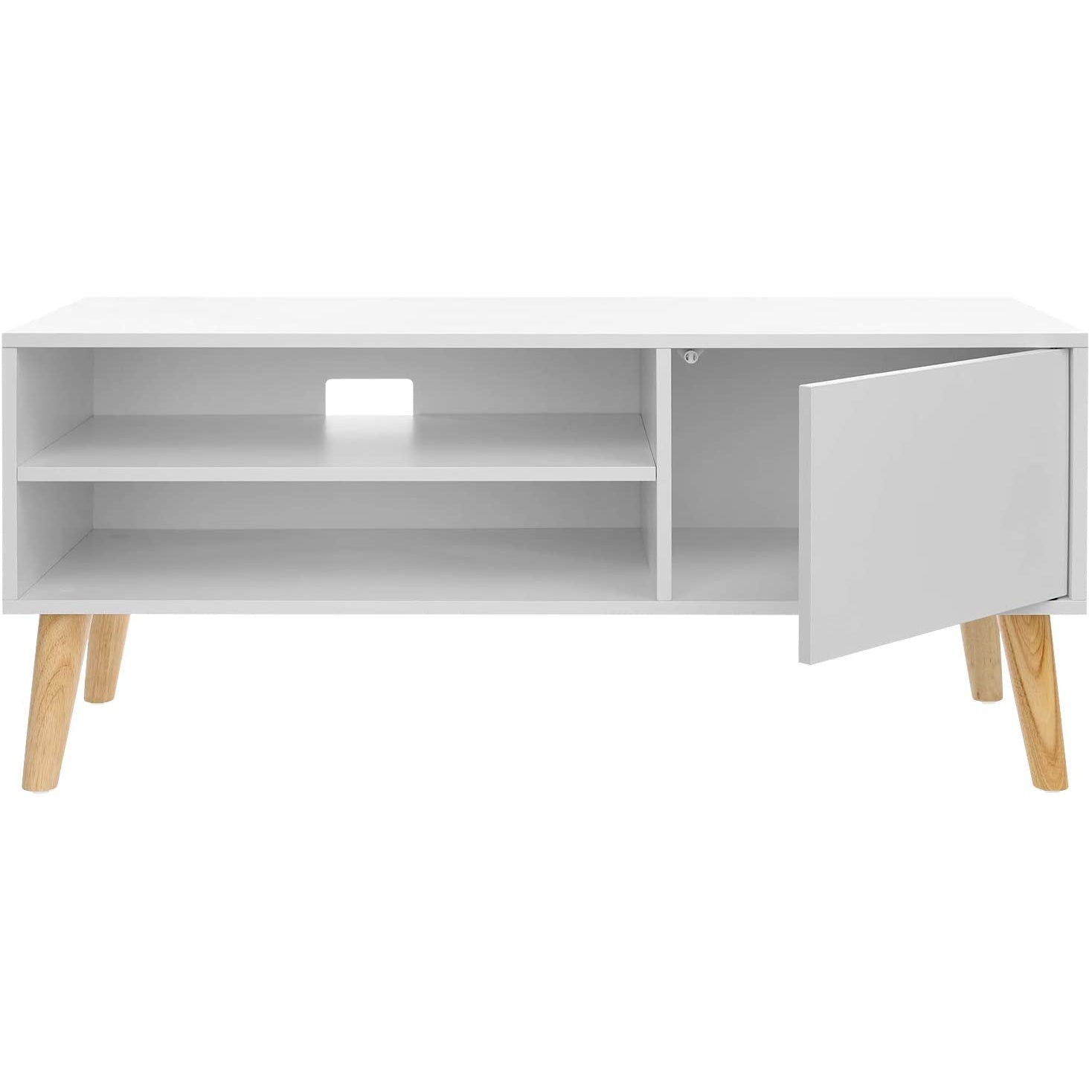 Skandinavski TV stalak 110 x 40 x 49,5 cm bijeli | Vasagle-vitahome.hr