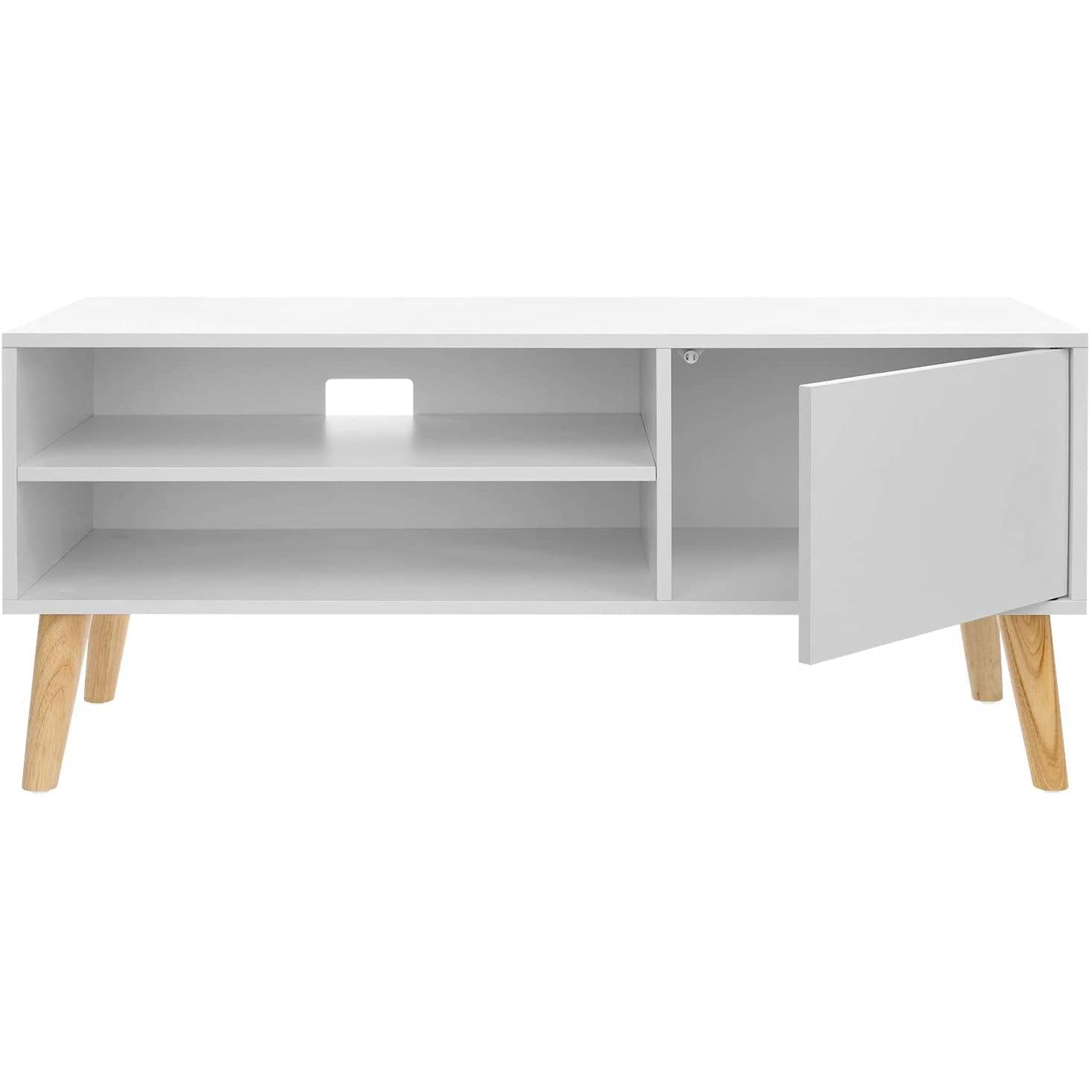 Skandinavski TV stalak 110 x 40 x 49,5 cm bijeli | Vasagle-vitahome.hr
