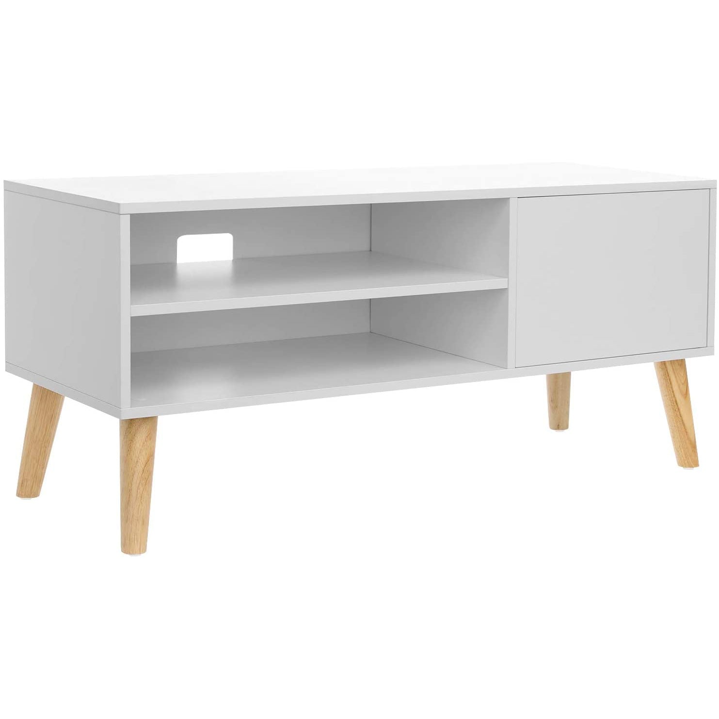 Skandinavski TV stalak 110 x 40 x 49,5 cm bijeli | Vasagle-vitahome.hr