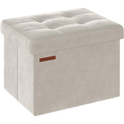 Skladišni tabure, nosivost do 130 kg, 31x41x31 cm, krem bijeli | SONGMICS-vitahome.hr