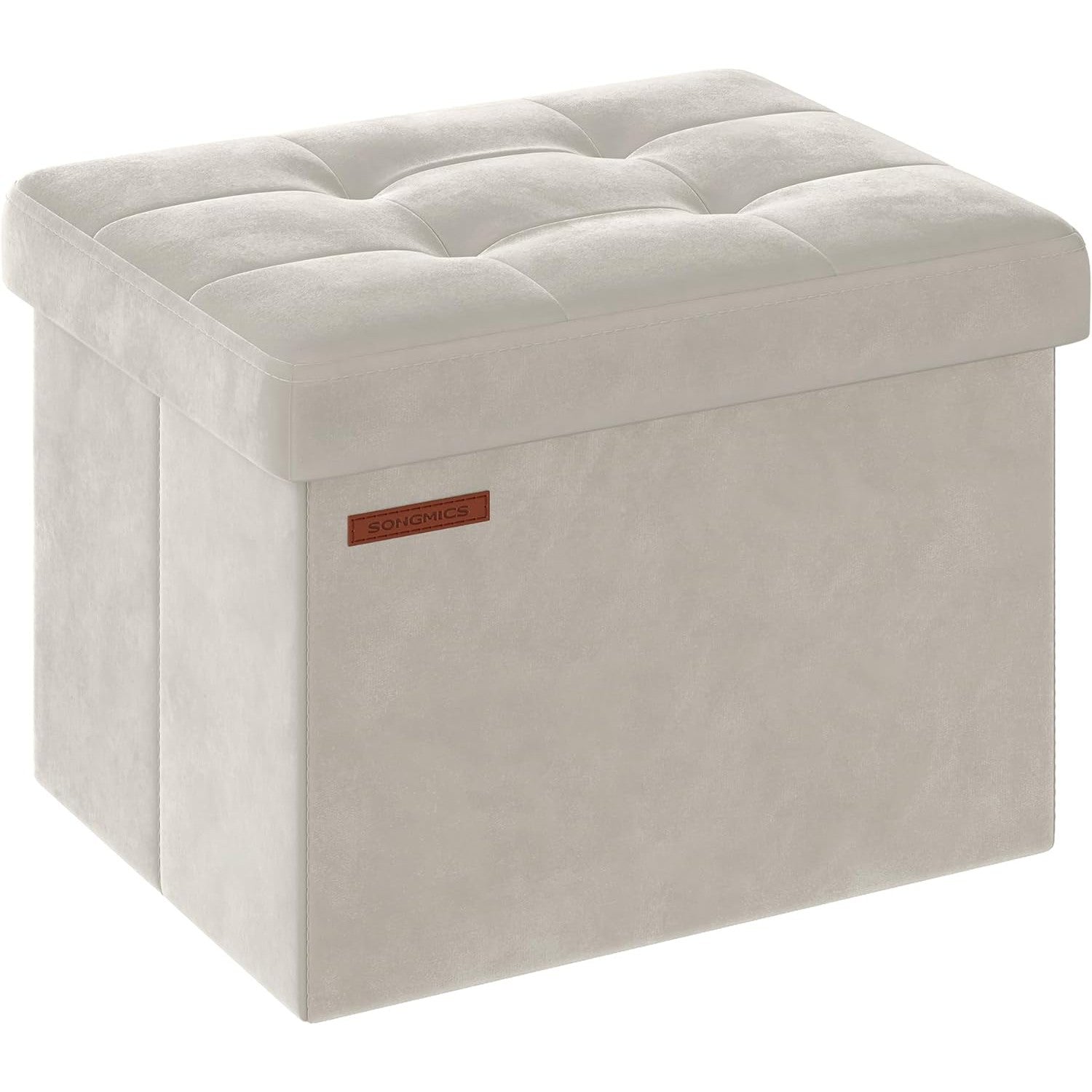 Skladišni tabure, nosivost do 130 kg, 31x41x31 cm, krem bijeli | SONGMICS-vitahome.hr