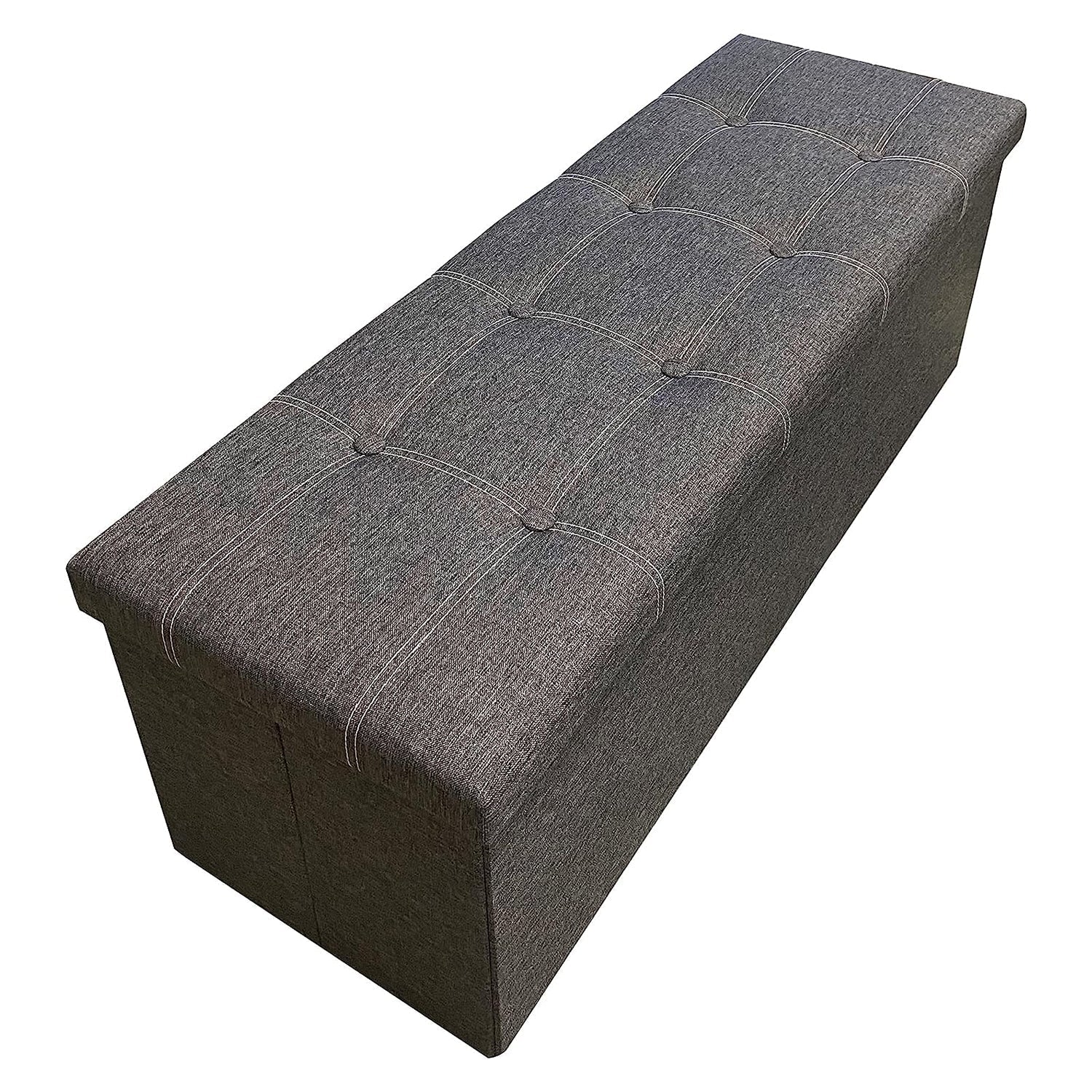 Sklopiva klupa za odlaganje, 110 x 38 x 38 cm, tamno siva | SONGMICS-vitahome.hr