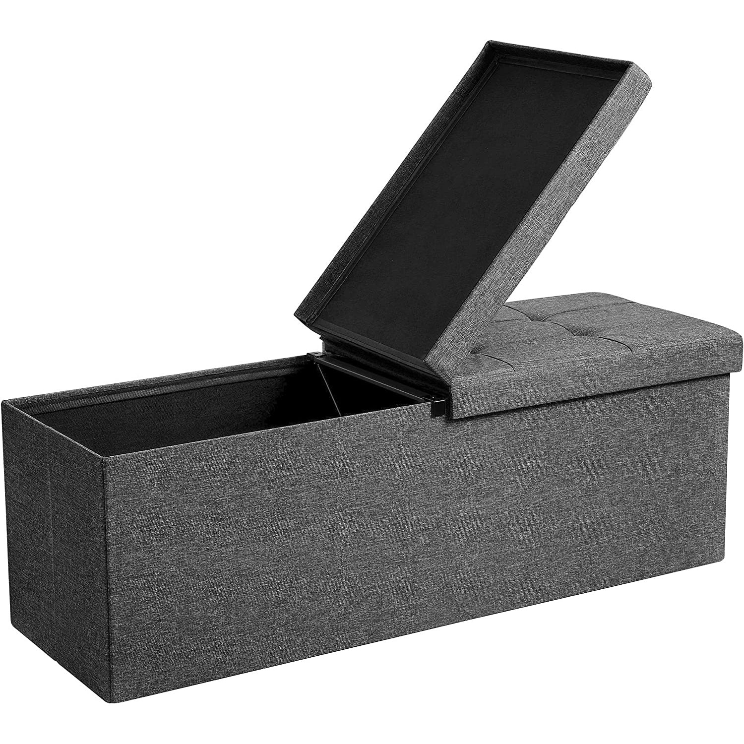 Sklopiva klupa za odlaganje, 110 x 38 x 38 cm, tamno sive boje | SONGMICS-vitahome.hr
