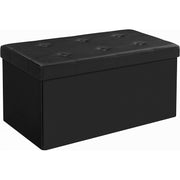 Sklopiva klupa za odlaganje, 76 x 38 x 38 cm, crne boje | SONGMICS-vitahome.hr