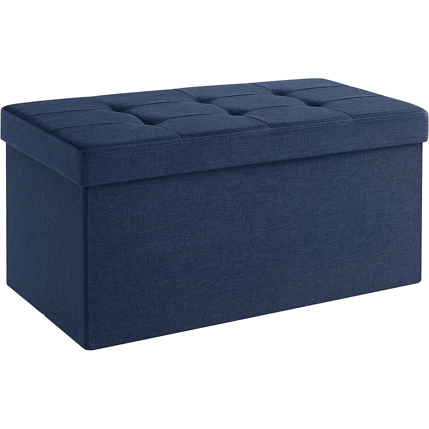 Sklopiva klupa za odlaganje, kapaciteta 80 L, 76 x 38 x 38 cm, tamnoplava | SONGMICS-vitahome.hr