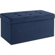 Sklopiva klupa za odlaganje, kapaciteta 80 L, 76 x 38 x 38 cm, tamnoplava | SONGMICS-vitahome.hr