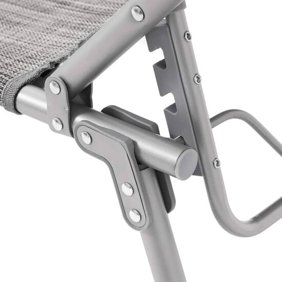 Sklopiva ležaljka s tendom 53x193x29,5 cm, nosivost do 150 kg, svijetlo siva | SONGMICS-vitahome.hr